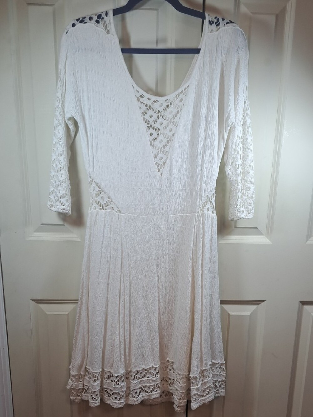 Free People White Crochet Midi Dress - Picture 6 of 8